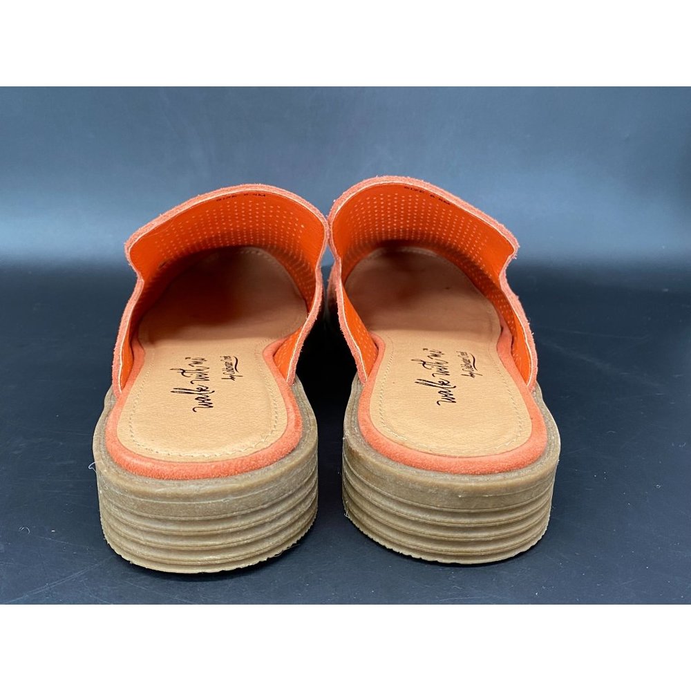 Coldwater Creek "Walk With Me" Orange Women's Size 6.5M Slides Suede Slip On - Picture 5 of 10
